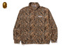 Picture No.1 of BAPE WILD LEOPARD PATTERN RELAXED FIT HALF ZIP SWEATSHIRT 1L80-113-304