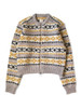 Picture No.2 of KAPITAL 3G Wool Yellowknife Fair Isle Zip Short Cardigan K2509KN024