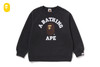 Picture No.4 of BAPE COLLEGE RELAXED FIT CREWNECK SWEATSHIRT 1L70-313-001