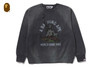 Picture No.1 of BAPE DESTROY WASHED EFFECT RELAXED FIT CREWNECK SWEATSHIRT 1L80-113-001
