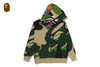 Picture No.6 of BAPE MEGA ABC CAMO DOUBLE SHARK RELAXED FIT FULL ZIP HOODIE 1L80-115-306
