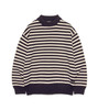 Picture No.1 of nanamica nanamica Mock Neck Stripe Sweater S26SJ006 8395