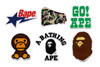 Picture No.1 of BAPE BAPE STICKER SET 1M30-182-016