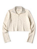 Picture No.1 of KAPITAL Waffle Jersey Small Flower Print Half Zip Crop Long Tee K2509LC055