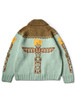 Picture No.4 of KAPITAL Hand-knitted PECKISH Totem Pole Zip Cardigan K2511KN182
