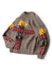Picture No.1 of KAPITAL Hand-knitted PECKISH Totem Pole Cowichan Crew Sweater K2511KN180