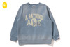Picture No.4 of BAPE BAPE WASHED EFFECT CREWNECK SWEATSHIRT 1M30-313-001