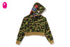 Picture No.7 of BAPE ABC CAMO CRYSTAL STONE SHARK CROPPED FULL ZIP HOODIE 1M30-215-301