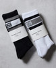 Picture No.11 of NUMBER (N)INE 100% Fine Cotton N(N) Box Logo 2 Pack Rib Line Socks / Fine 100% Cotton N(N) Box Logo 2 Pack Rib Line Socks F25GNA002