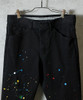 Picture No.3 of NUMBER (N)INE Hand painted tapered skinny denim jeans black one wash BA2NP005P