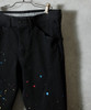 Picture No.5 of NUMBER (N)INE Hand painted tapered skinny denim jeans black one wash BA2NP005P