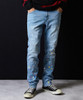 Picture No.18 of NUMBER (N)INE Hand painted tapered skinny denim jeans vintage wash BA2NP003P