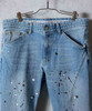 Picture No.25 of NUMBER (N)INE Hand painted tapered skinny denim jeans vintage wash BA2NP003P