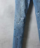 Picture No.31 of NUMBER (N)INE Hand painted tapered skinny denim jeans vintage wash BA2NP003P