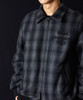 Picture No.14 of NUMBER (N)INE WOOL MELTON OMBRE PRAID INSIDE QUILTING RIB JACKET / Wool Melton Ombre Check Quilted Lining Rib Jacket F25NJ004