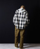 Picture No.11 of NUMBER (N)INE COTTON OMBRE PLAID FLANNEL HOODIE SHIRT / Cotton ombre Check Logo Embroidered hoodie shirt F25NS004