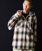 Picture No.14 of NUMBER (N)INE COTTON OMBRE PLAID FLANNEL HOODIE SHIRT / Cotton ombre Check Logo Embroidered hoodie shirt F25NS004