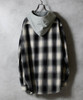 Picture No.22 of NUMBER (N)INE COTTON OMBRE PLAID FLANNEL HOODIE SHIRT / Cotton ombre Check Logo Embroidered hoodie shirt F25NS004