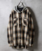 Picture No.24 of NUMBER (N)INE COTTON OMBRE PLAID FLANNEL HOODIE SHIRT / Cotton ombre Check Logo Embroidered hoodie shirt F25NS004