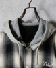 Picture No.27 of NUMBER (N)INE COTTON OMBRE PLAID FLANNEL HOODIE SHIRT / Cotton ombre Check Logo Embroidered hoodie shirt F25NS004