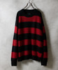 Picture No.3 of NUMBER (N)INE MOHAIR WIDE STRIPED KNIT SWEATER / Mohair wide striped Crew Neck knit sweater F25NK001