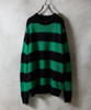 Picture No.4 of NUMBER (N)INE MOHAIR WIDE STRIPED KNIT SWEATER / Mohair wide striped Crew Neck knit sweater F25NK001