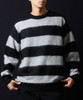 Picture No.8 of NUMBER (N)INE MOHAIR WIDE STRIPED KNIT SWEATER / Mohair wide striped Crew Neck knit sweater F25NK001