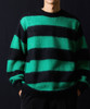 Picture No.17 of NUMBER (N)INE MOHAIR WIDE STRIPED KNIT SWEATER / Mohair wide striped Crew Neck knit sweater F25NK001