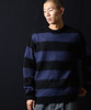 Picture No.27 of NUMBER (N)INE MOHAIR WIDE STRIPED KNIT SWEATER / Mohair wide striped Crew Neck knit sweater F25NK001