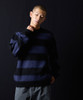 Picture No.28 of NUMBER (N)INE MOHAIR WIDE STRIPED KNIT SWEATER / Mohair wide striped Crew Neck knit sweater F25NK001