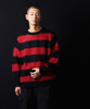 Picture No.36 of NUMBER (N)INE MOHAIR WIDE STRIPED KNIT SWEATER / Mohair wide striped Crew Neck knit sweater F25NK001