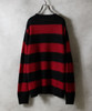 Picture No.57 of NUMBER (N)INE MOHAIR WIDE STRIPED KNIT SWEATER / Mohair wide striped Crew Neck knit sweater F25NK001