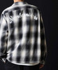 Picture No.8 of NUMBER (N)INE COTTON OMBRE PLAID FLANNEL EMBROIDERY BACK LOGO OPEN COLLAR SHIRT / Cotton ombre Check Embroidered back logo open collar shirt F25NS005