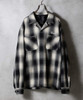 Picture No.21 of NUMBER (N)INE COTTON OMBRE PLAID FLANNEL EMBROIDERY BACK LOGO OPEN COLLAR SHIRT / Cotton ombre Check Embroidered back logo open collar shirt F25NS005