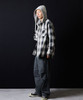 Picture No.10 of NUMBER (N)INE COTTON OMBRE PLAID FLANNEL EMBROIDERY BACK LOGO HOODIE SHIRT / Cotton ombre Check Embroidered back logo hoodie shirt F25NS003
