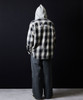 Picture No.11 of NUMBER (N)INE COTTON OMBRE PLAID FLANNEL EMBROIDERY BACK LOGO HOODIE SHIRT / Cotton ombre Check Embroidered back logo hoodie shirt F25NS003