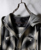 Picture No.30 of NUMBER (N)INE COTTON OMBRE PLAID FLANNEL EMBROIDERY BACK LOGO HOODIE SHIRT / Cotton ombre Check Embroidered back logo hoodie shirt F25NS003