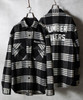Picture No.1 of NUMBER (N)INE Wool Blend Check Back Felt Logo CPO Shirt / Large Plaid Melton Back Felt Logo CPO Shirt F25NS001