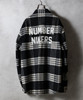 Picture No.32 of NUMBER (N)INE Wool Blend Check Back Felt Logo CPO Shirt / Large Plaid Melton Back Felt Logo CPO Shirt F25NS001