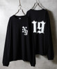 Picture No.1 of NUMBER (N)INE PREMIUM COTTON NUMBERING LOGO FOOTBALL L/S T-SHIRT / Premium cotton numbering logo Print football Long Tee F25NLT003