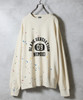 Picture No.12 of NUMBER (N)INE HAND PAINTED VINTAGE GAZETTE CREWNECK SWEATSHIRT (OATMEAL) / Hand painted vintage Gusset Crew Neck sweatshirt F25NC002P