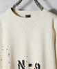 Picture No.17 of NUMBER (N)INE HAND PAINTED VINTAGE GAZETTE CREWNECK SWEATSHIRT (OATMEAL) / Hand painted vintage Gusset Crew Neck sweatshirt F25NC002P