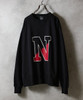 Picture No.1 of NUMBER (N)INE VINTAGE GAZETTE N-LOGO CREWNECK SWEATSHIRT / Vintage Gazette Two-tone Alphabet logo Crew Neck sweatshirt F25NC004