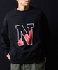 Picture No.6 of NUMBER (N)INE VINTAGE GAZETTE N-LOGO CREWNECK SWEATSHIRT / Vintage Gazette Two-tone Alphabet logo Crew Neck sweatshirt F25NC004