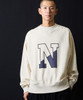 Picture No.13 of NUMBER (N)INE VINTAGE GAZETTE N-LOGO CREWNECK SWEATSHIRT / Vintage Gazette Two-tone Alphabet logo Crew Neck sweatshirt F25NC004