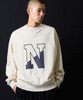 Picture No.14 of NUMBER (N)INE VINTAGE GAZETTE N-LOGO CREWNECK SWEATSHIRT / Vintage Gazette Two-tone Alphabet logo Crew Neck sweatshirt F25NC004