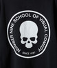 Picture No.6 of NUMBER (N)INE SCHOOL OF VISUAL COMEDY PRINTED FULL ZIP SWEAT HOODIE / Skull Motif One-point Logo & Back Print Sweatshirt zip hoodie F25NC011