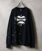 Picture No.1 of NUMBER (N)INE HAND PAINTED VINTAGE WASH NUMBER (9)INE APPLE SWEATSHIRT / Hand painted vintage wash number Nine apple Motif sweatshirt F24NC001P