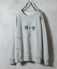 Picture No.2 of NUMBER (N)INE HAND PAINTED N-9 PRINTED CLASSIC CREWNECK SWEATSHIRT / Hand painted N-9 Logo Print classic Crew Neck sweatshirt F25NC014P