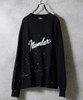 Picture No.2 of NUMBER (N)INE HAND PAINTED VINTAGE GAZETTE CREWNECK SWEATSHIRT (BLACK) / Hand painted vintage Gusset Crew Neck sweatshirt F25NC001P